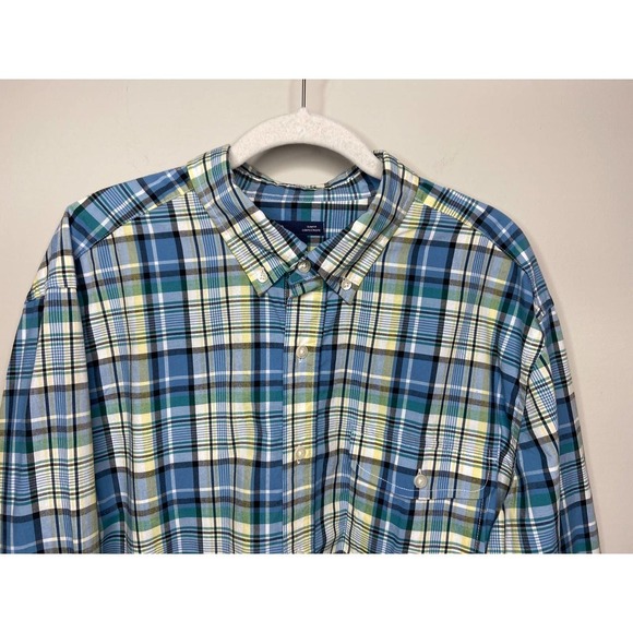 Gap Factory Plaid Button Up Shirt Size XL - Picture 2 of 7